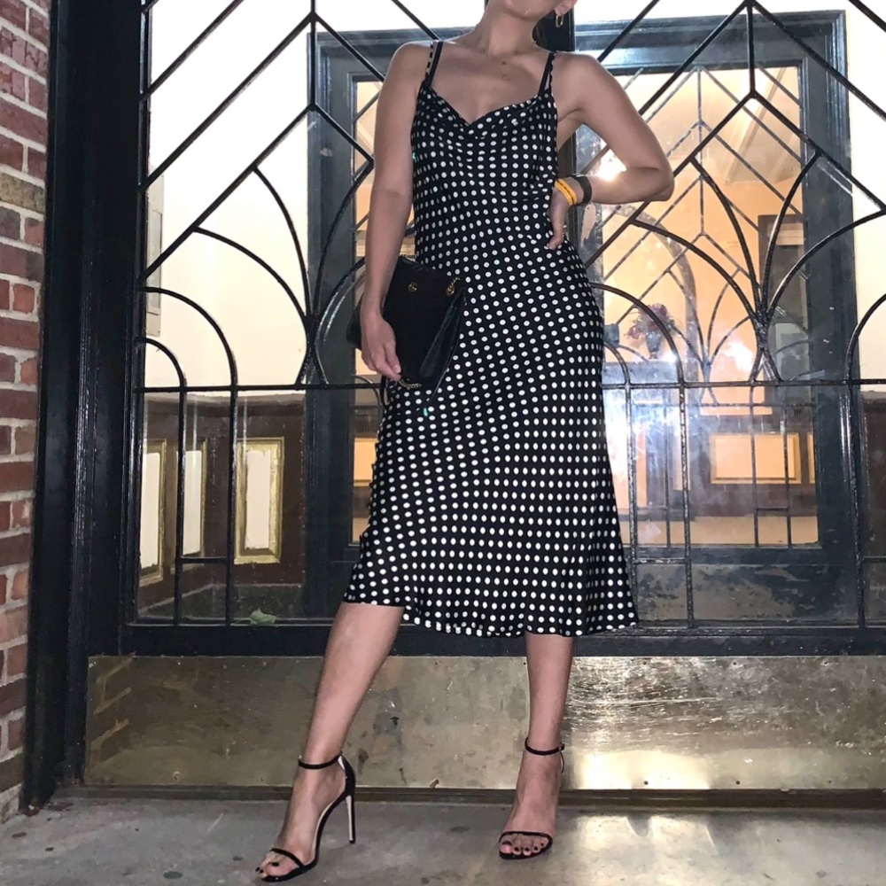 Barely worn Zara polkadot midi dress